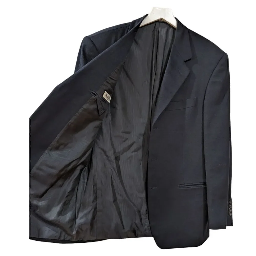 LIKE NEW PAL ZILERI Italy Mens 100% Cashmere Three Button Navy Blazer Size EU 50